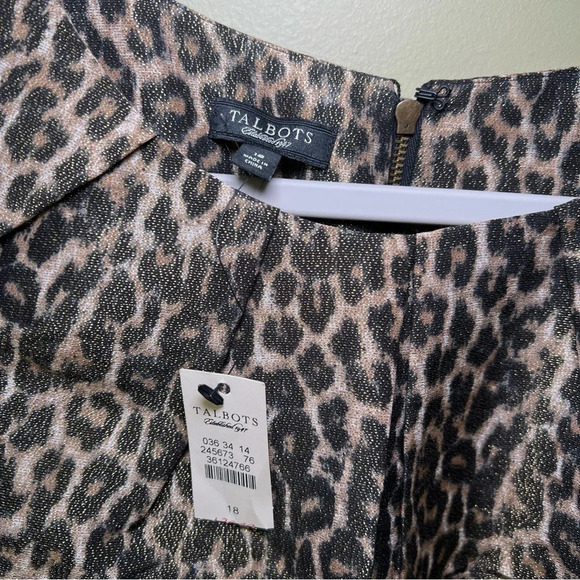 Talbots Metallic leopard print sheath dress - Picture 6 of 8